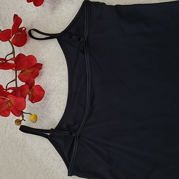Worthington Stretch Camisole Shelf Bra Black Cami Adjustable Straps Lg - Picture 8 of 10